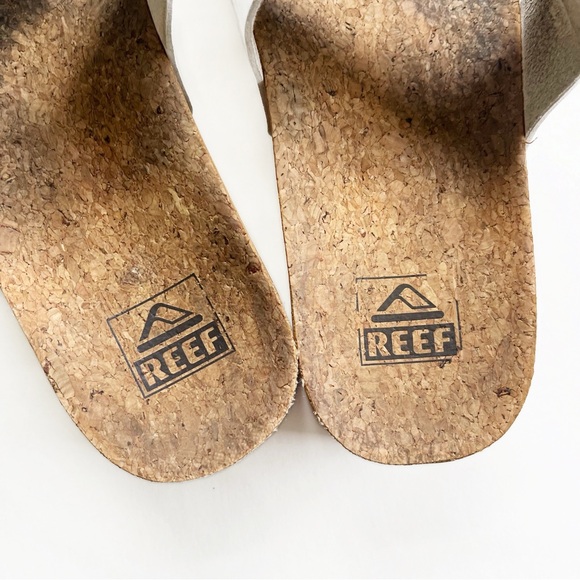 Reef Cushion Vista Hi Platform Two Strap White Slide Sandals Women’s 7 - Picture 7 of 9